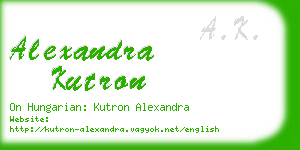 alexandra kutron business card